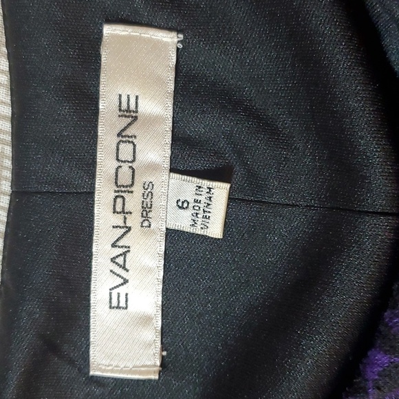 Evan Picone Purple Sleeveless Midi Sheath Dress Size 6 Career Work Business - Picture 8 of 11